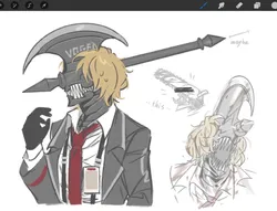 sinclair (project moon), denji (chainsaw man), project moon, limbus company, ohzv, post #8809
