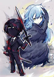 angela (project moon), roland (project moon), project moon, library of ruina, zxhaneki, post #1536
