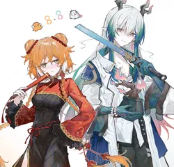 ishmael (project moon), yi (arknights), project moon, limbus company, motoharu (motoharuuuu), post #5365